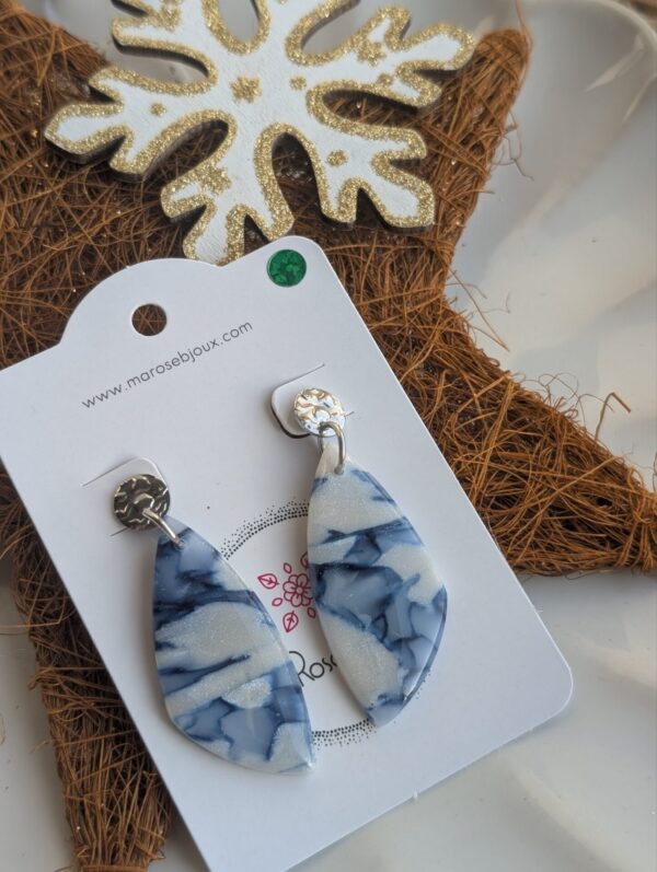 Boucles d'oreilles Minuit givré