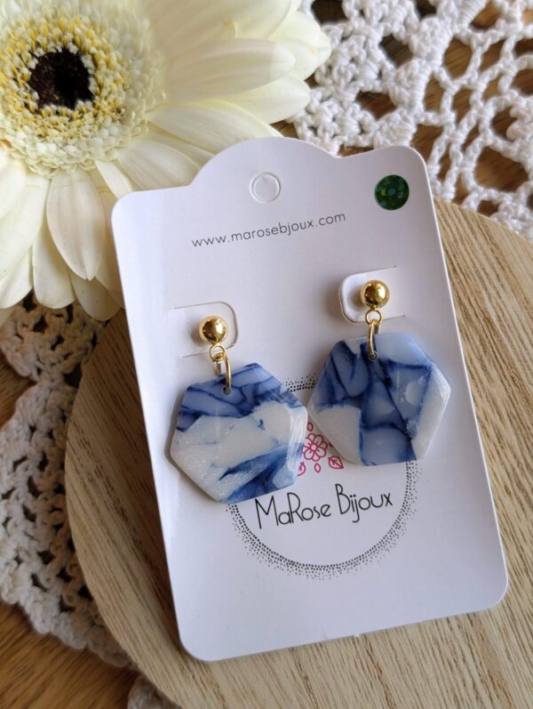 Boucles d'oreilles Minuit givré