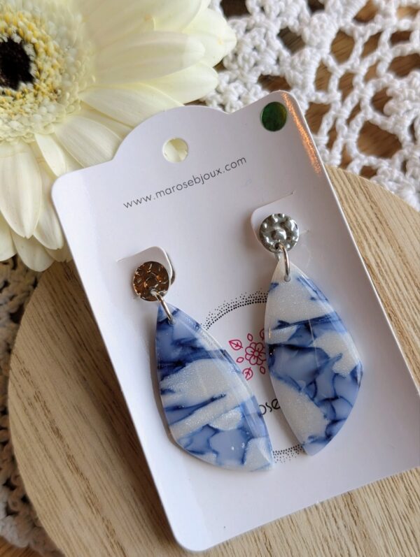 Boucles d'oreilles Minuit givré