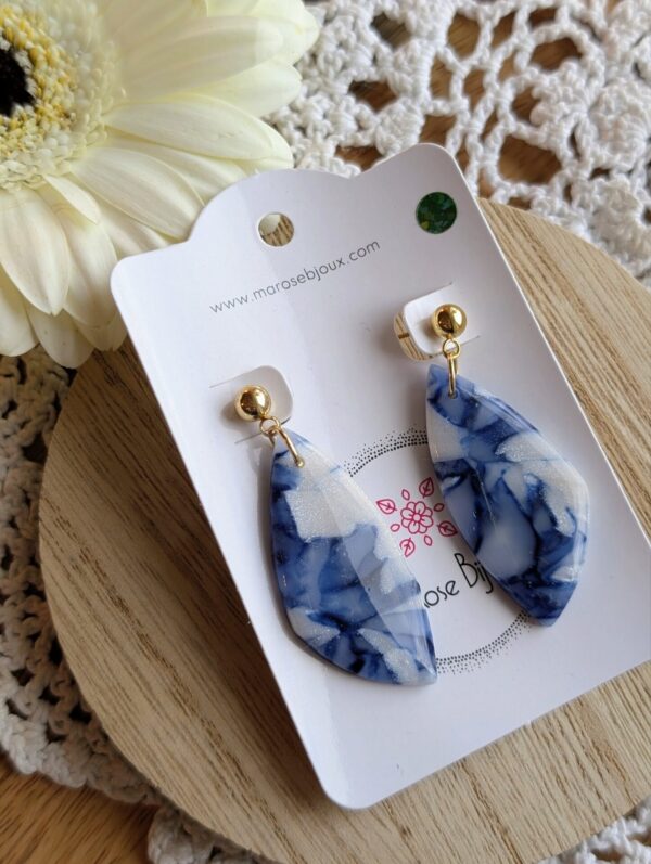 Boucles d'oreilles Minuit givré