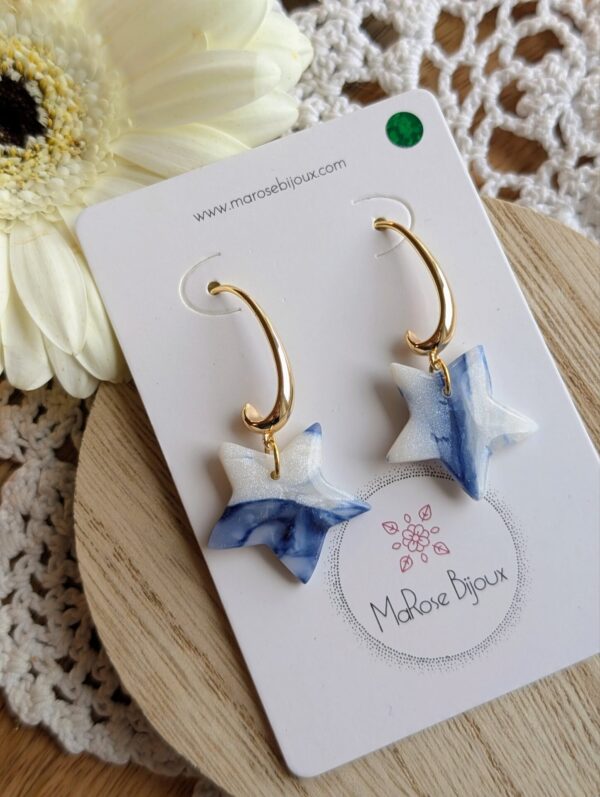 Boucles d'oreilles Minuit givré