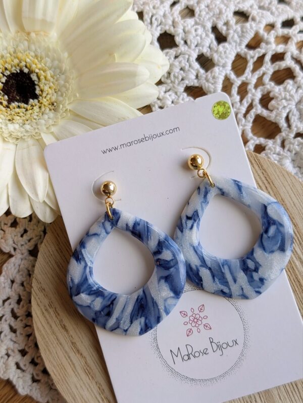 Boucles d'oreilles Minuit givré