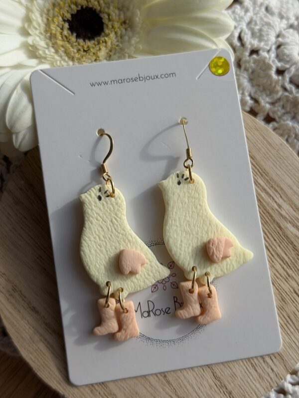 Boucles d'oreilles Poussin