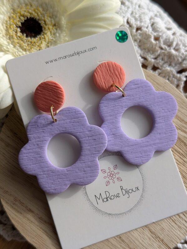 Boucles d'oreilles Lilas