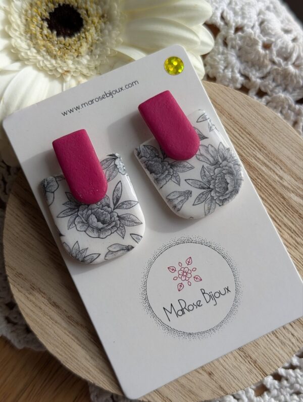Boucles d'oreilles Pivoine
