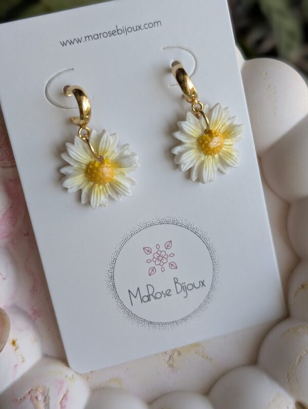 Boucles d'oreilles Pâquerettes