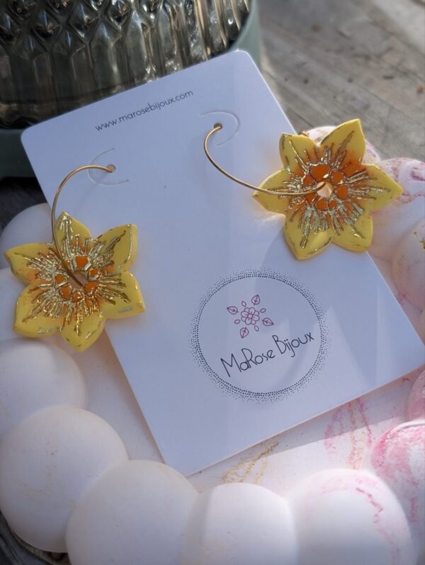 Boucles d'oreilles Jonquille