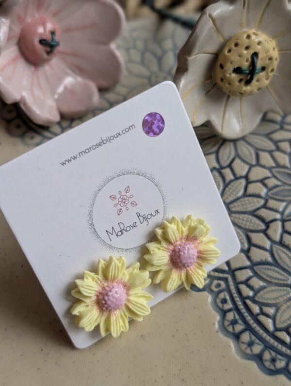 Boucles d'oreilles Puces Pâquerette