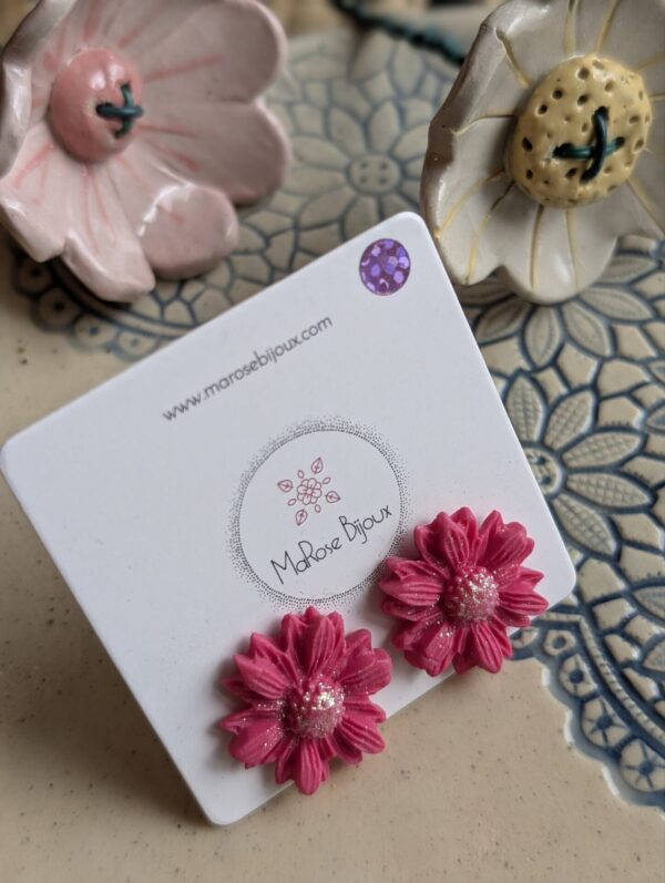 Boucles d'oreilles Puces Pâquerette