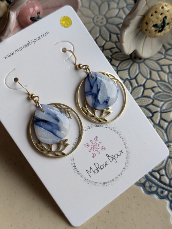 Boucles d'oreilles Minuit givré