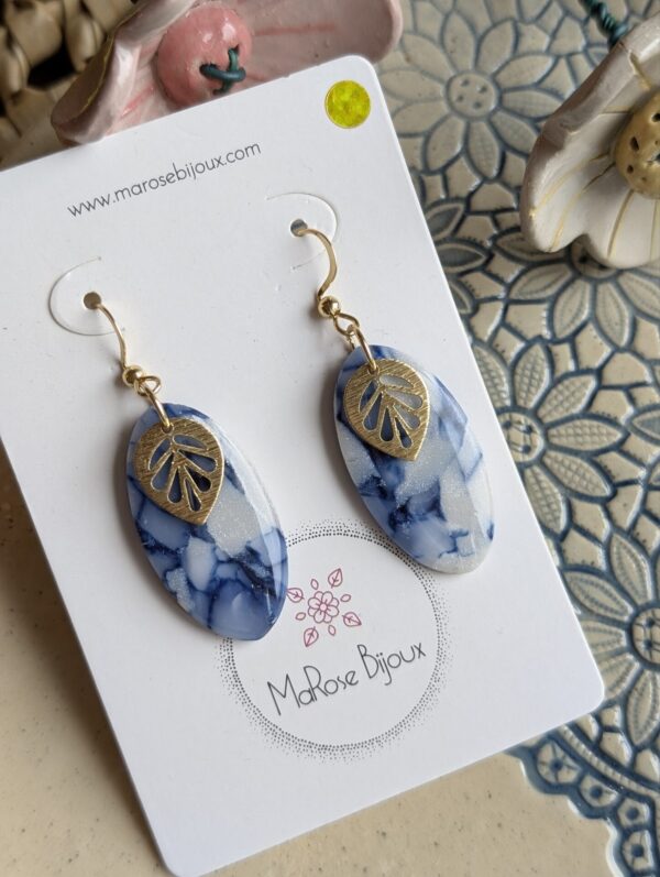 Boucles d'oreilles Minuit givré