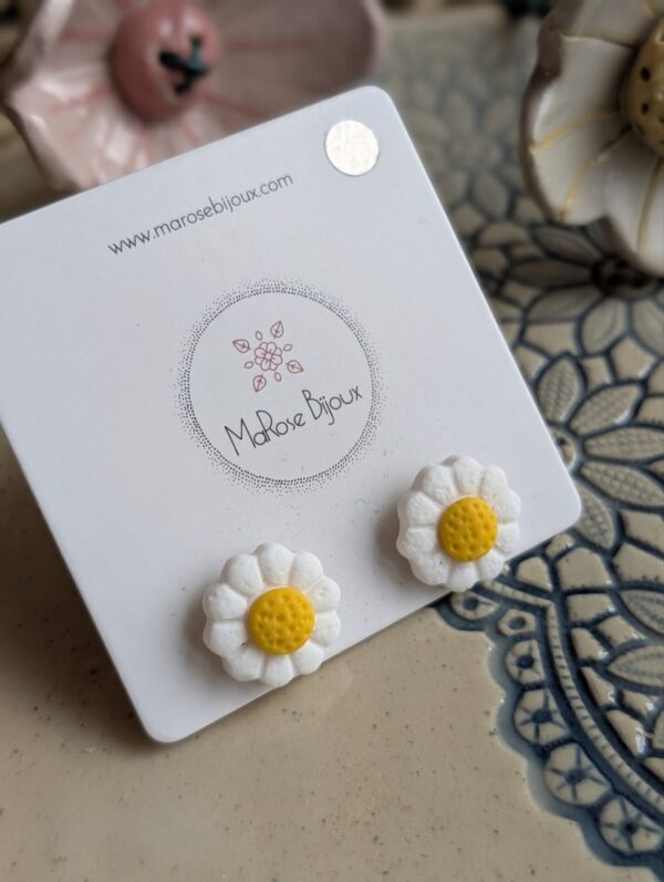 Boucles d'oreilles Puces Pâquerette