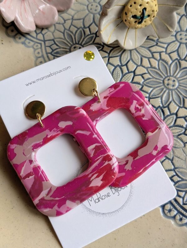 Boucles d'oreilles Rosy