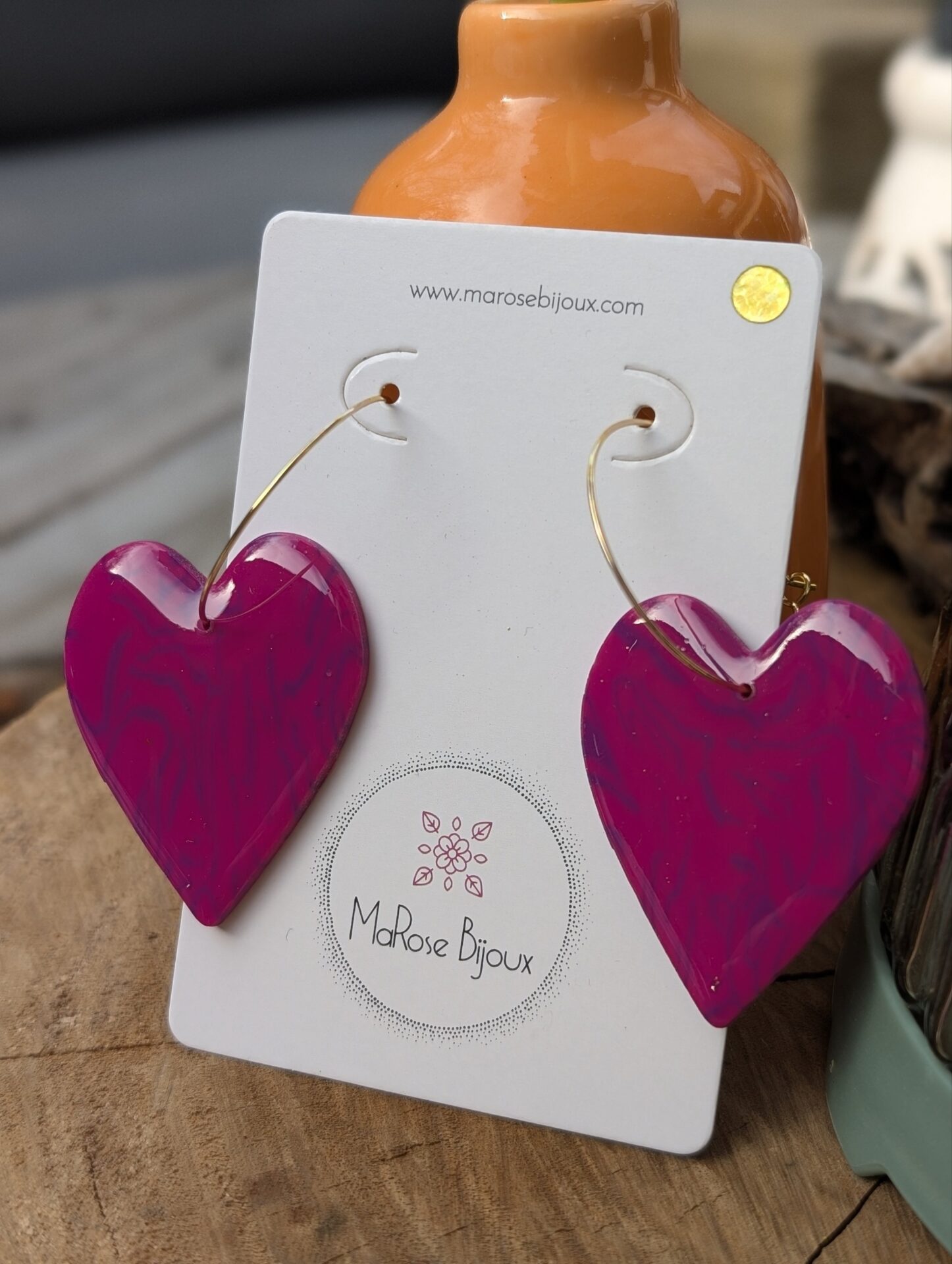 Boucles d'oreilles Rosy