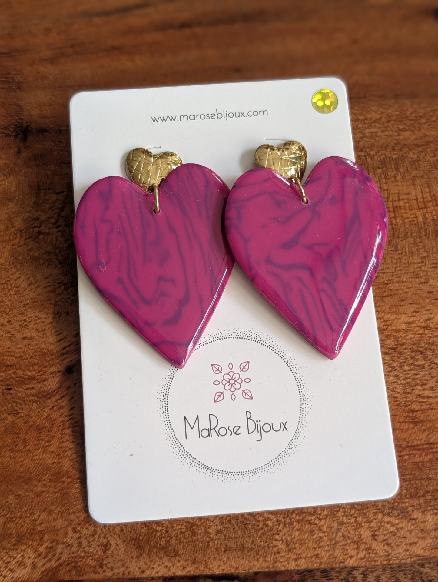 Boucles d'oreilles Rosy