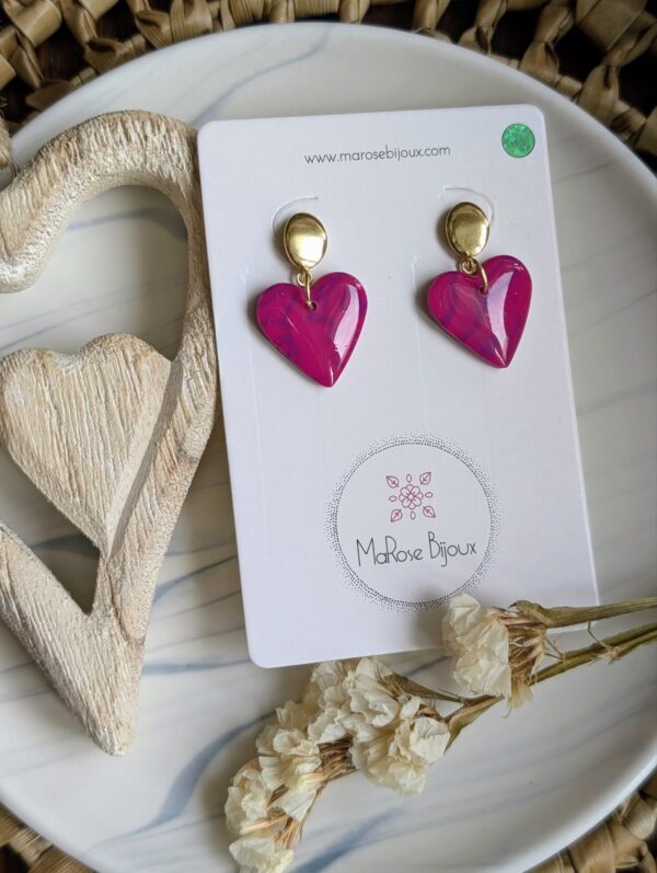 Boucles d'oreilles Rosy