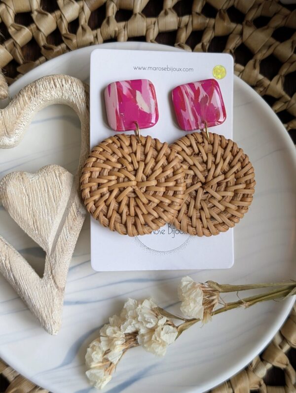 Boucles d'oreilles Rosy