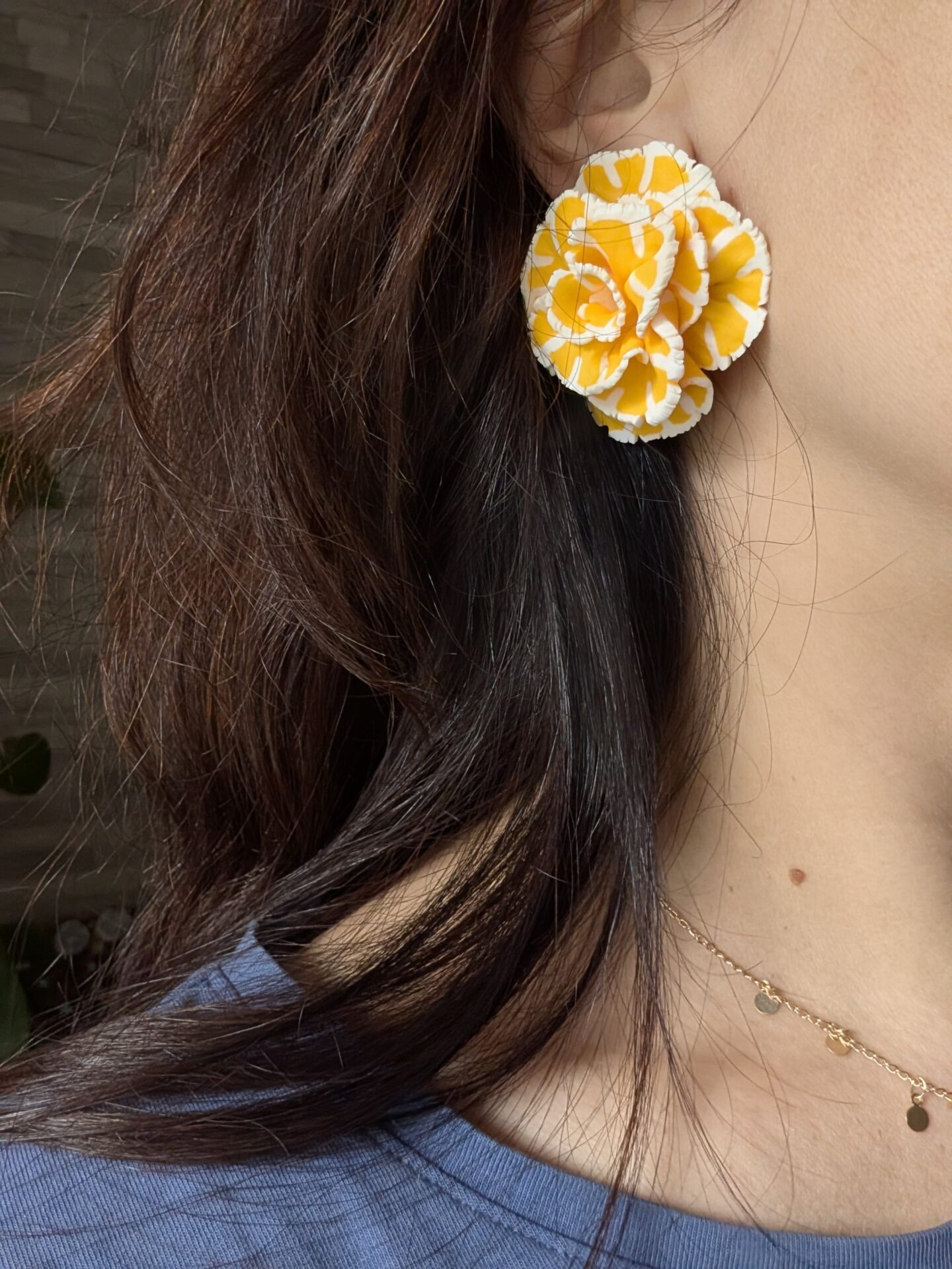 Boucles d'oreilles Coeur d'œillet – Image 2