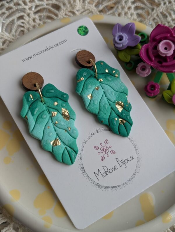 Boucles d'oreilles Monstera