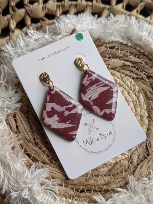 Boucles d'oreilles Grenat