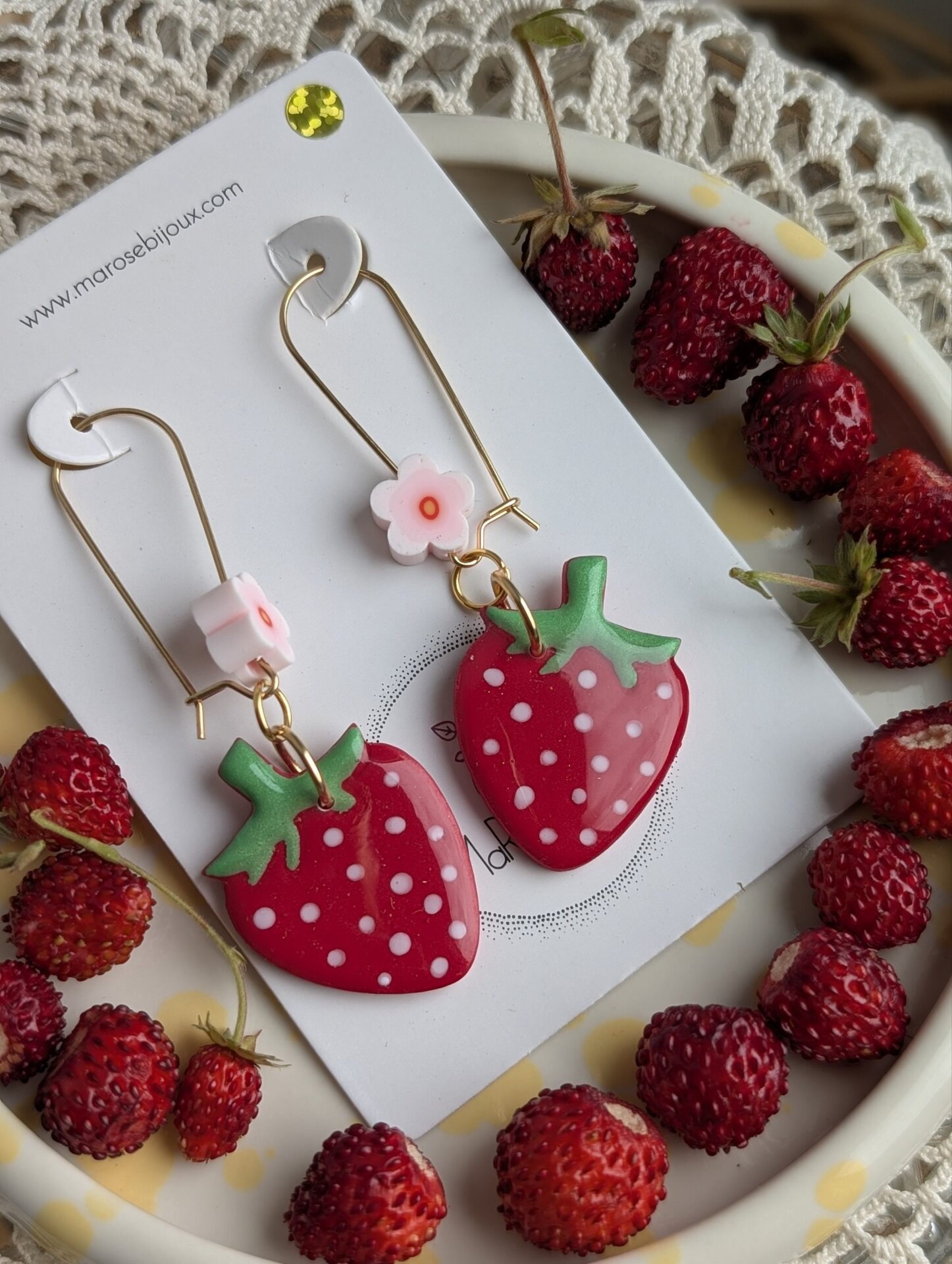 Boucles d'oreilles Fraises – Image 2