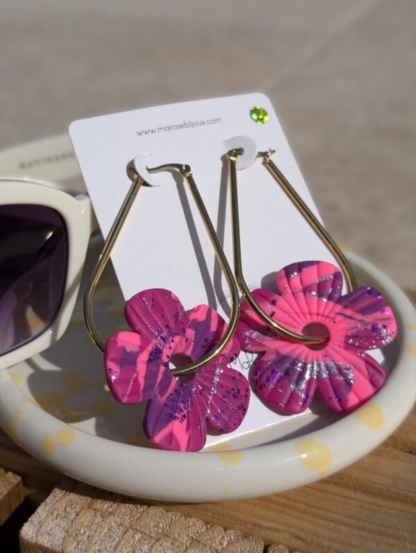 Boucles d'oreilles Framboise pop