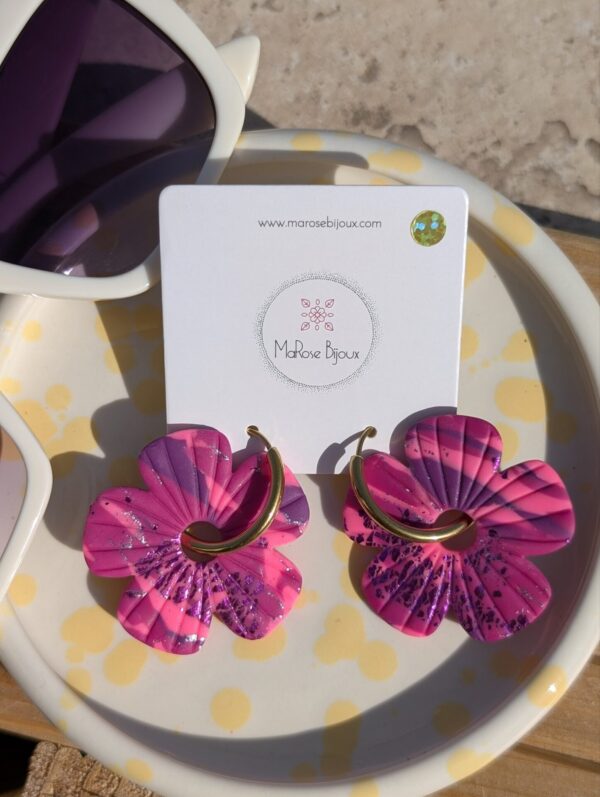 Boucles d'oreilles Framboise pop