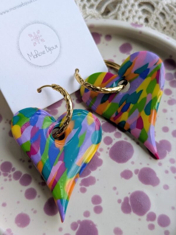 Boucles d'oreilles Happy heart