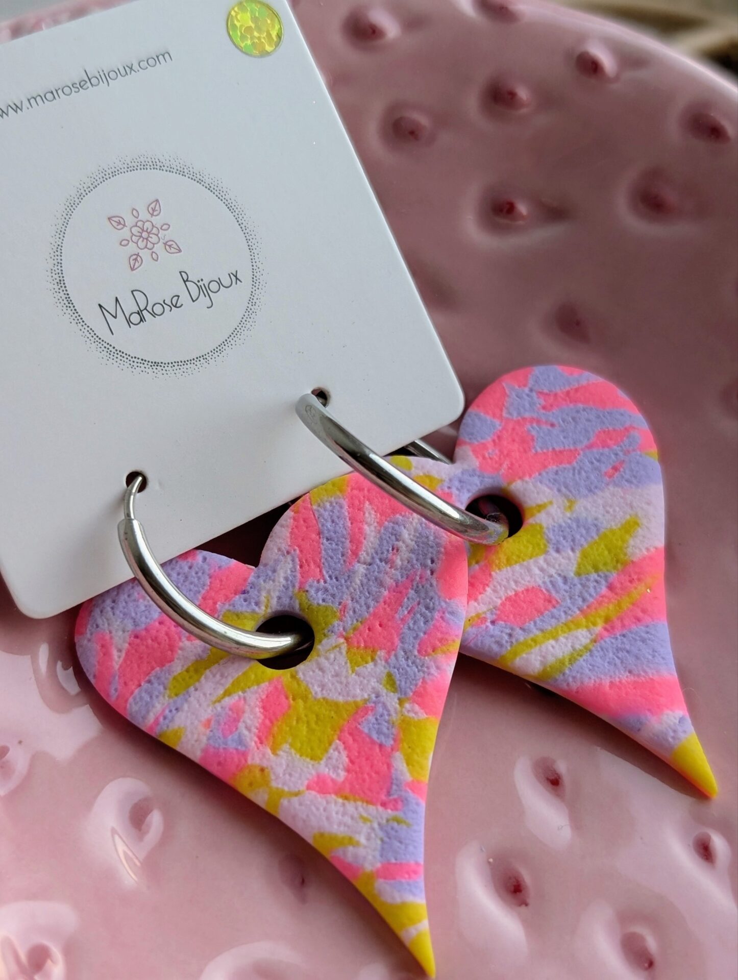 Boucles d'oreilles Happy heart – Image 2