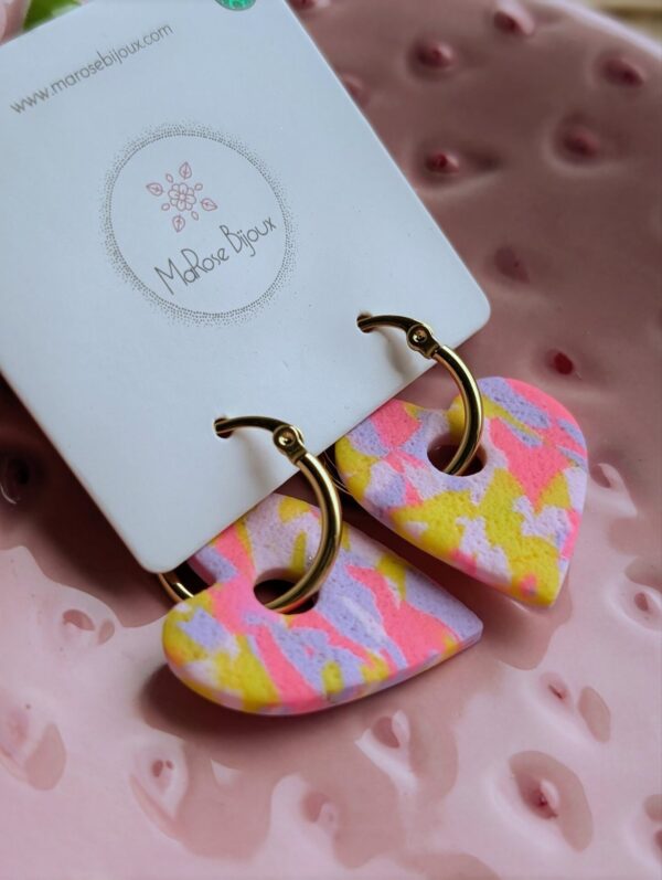 Boucles d'oreilles Happy heart