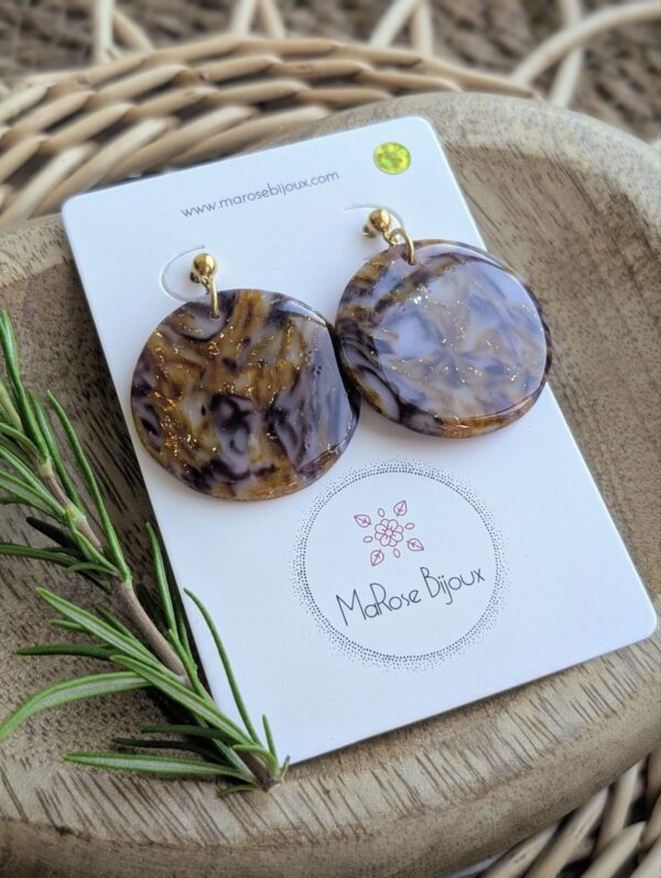 Boucles d'oreilles Moka