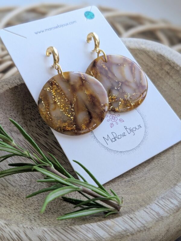 Boucles d'oreilles Ambre