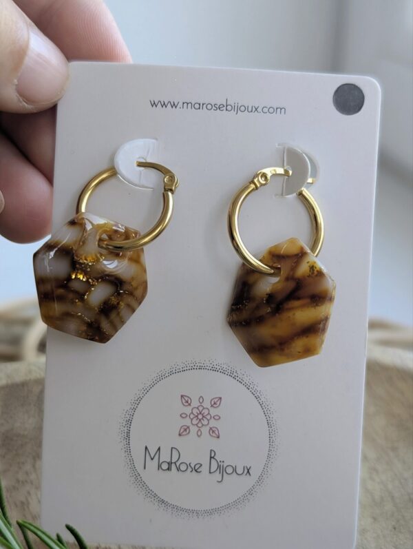 Boucles d'oreilles Ambre