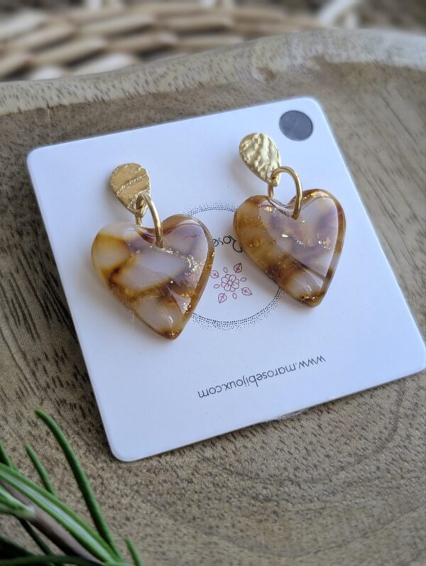Boucles d'oreilles Ambre