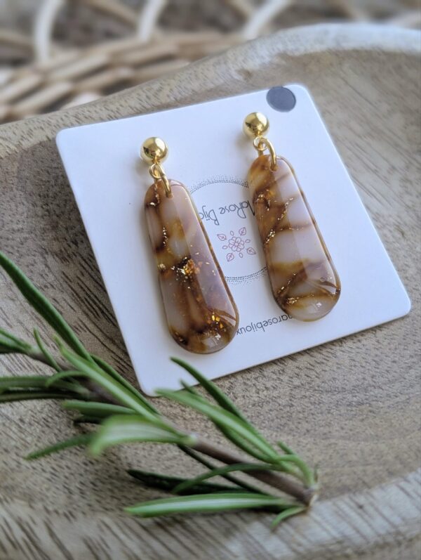 Boucles d'oreilles Ambre