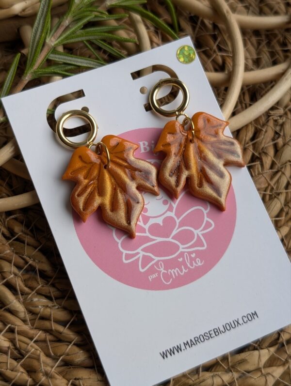 Boucles d'oreilles Feuillage