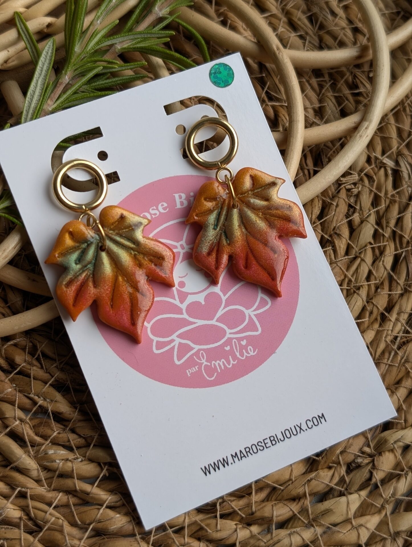 Boucles d'oreilles Feuillage