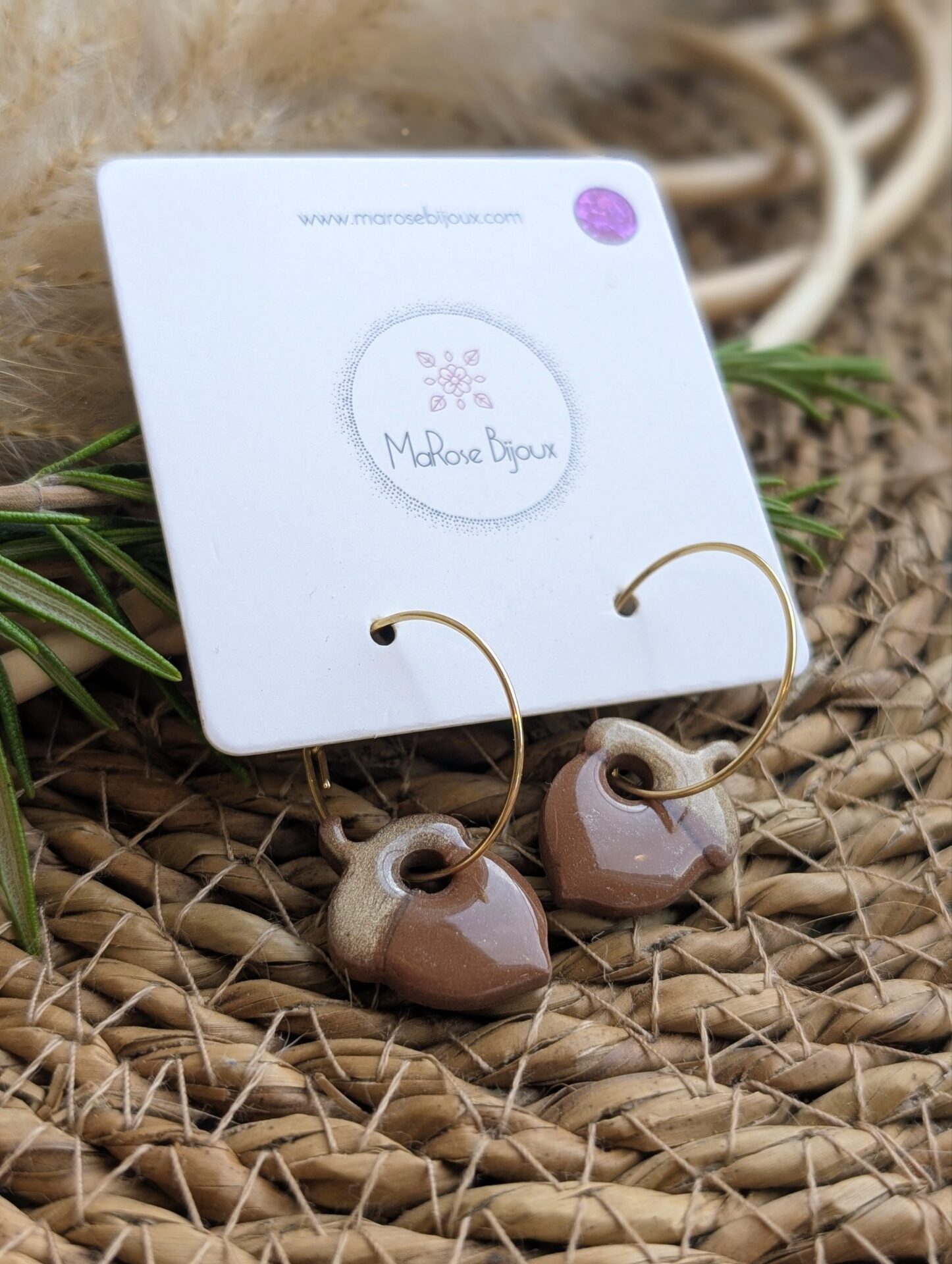 Boucles d'oreilles Feuillage
