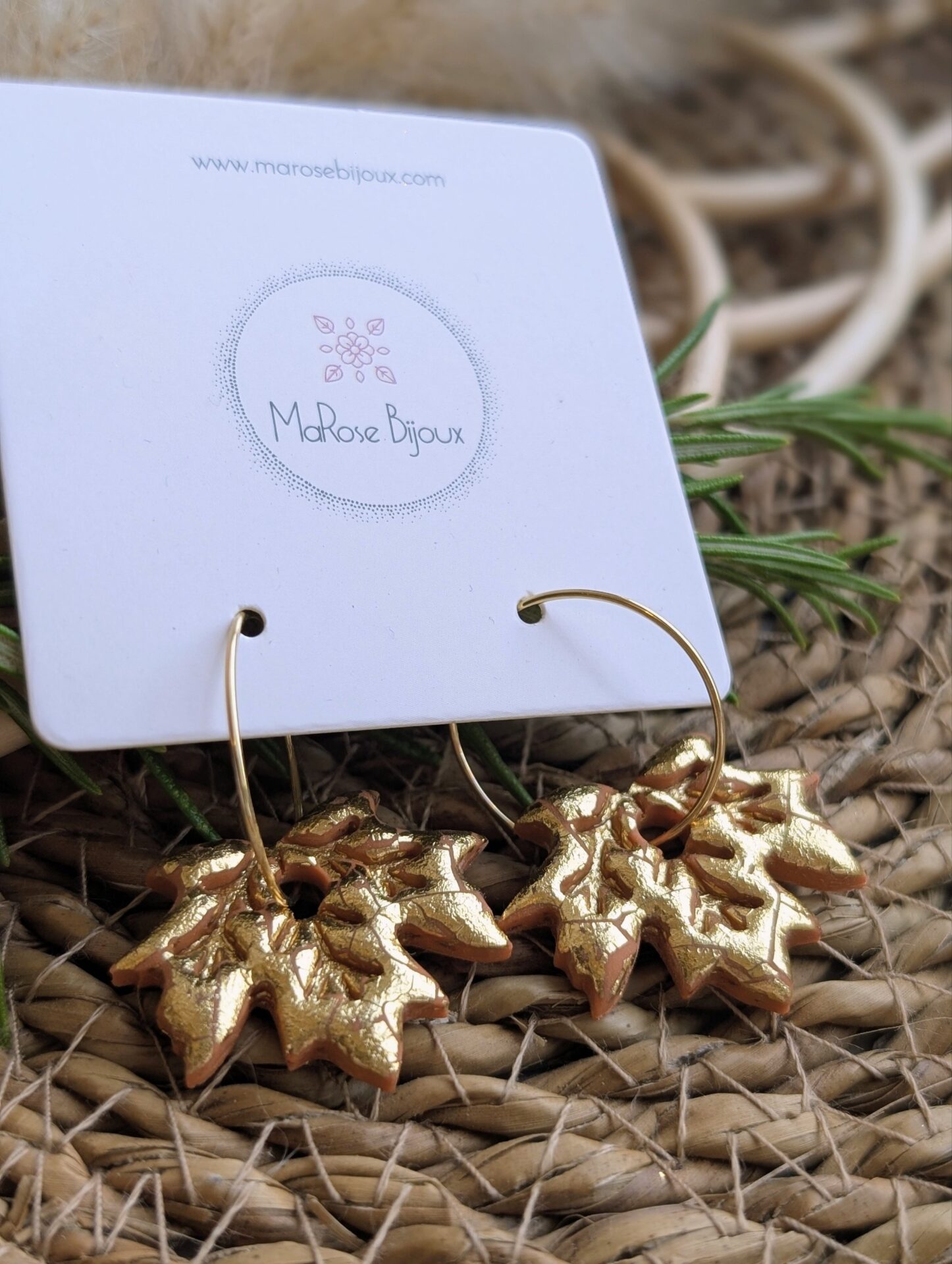 Boucles d'oreilles Feuillage