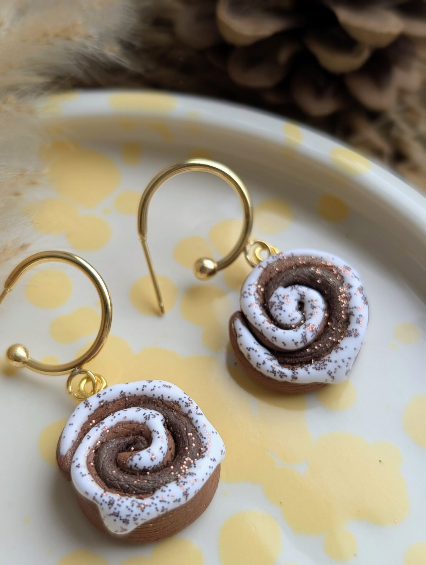 Boucles d'oreilles Roulé Cannelle